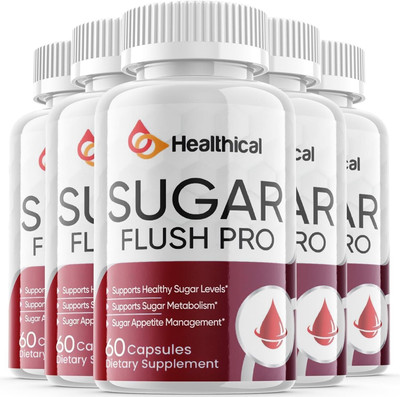 5 - Sugar Flush Pro - Blood Sugar Support Pills, Extra Strength - 300 Capsules