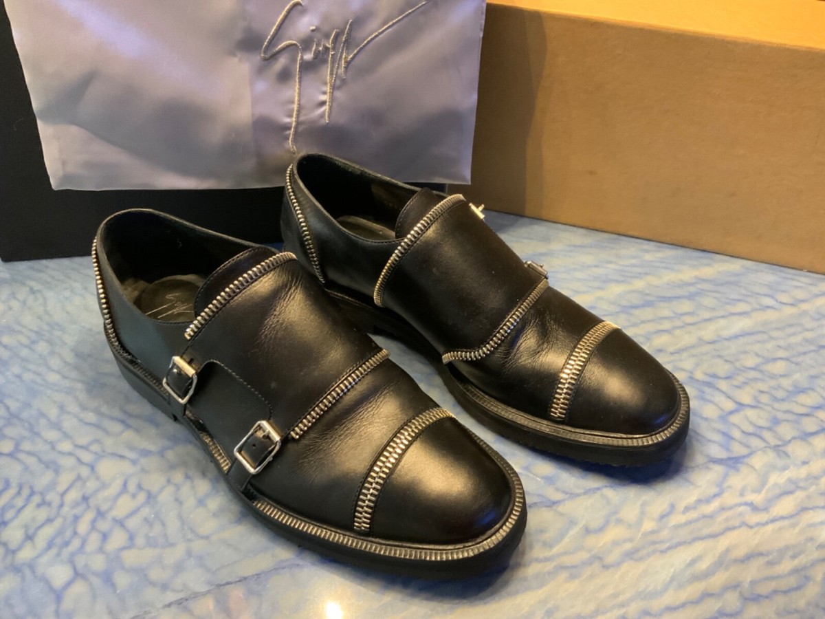 Giuseppe Zanotti black suede loafer. Comes with box and dust bag. Giuseppe Zanotti Embellished Loafers In Black Suede | ShopSimon main image 4