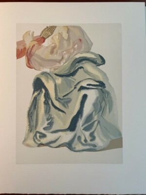 SALVADOR DALI ORIGINAL WOODBLOCK PRINT, PARADISE 30, C. 1965, THE DIVINE COMEDY