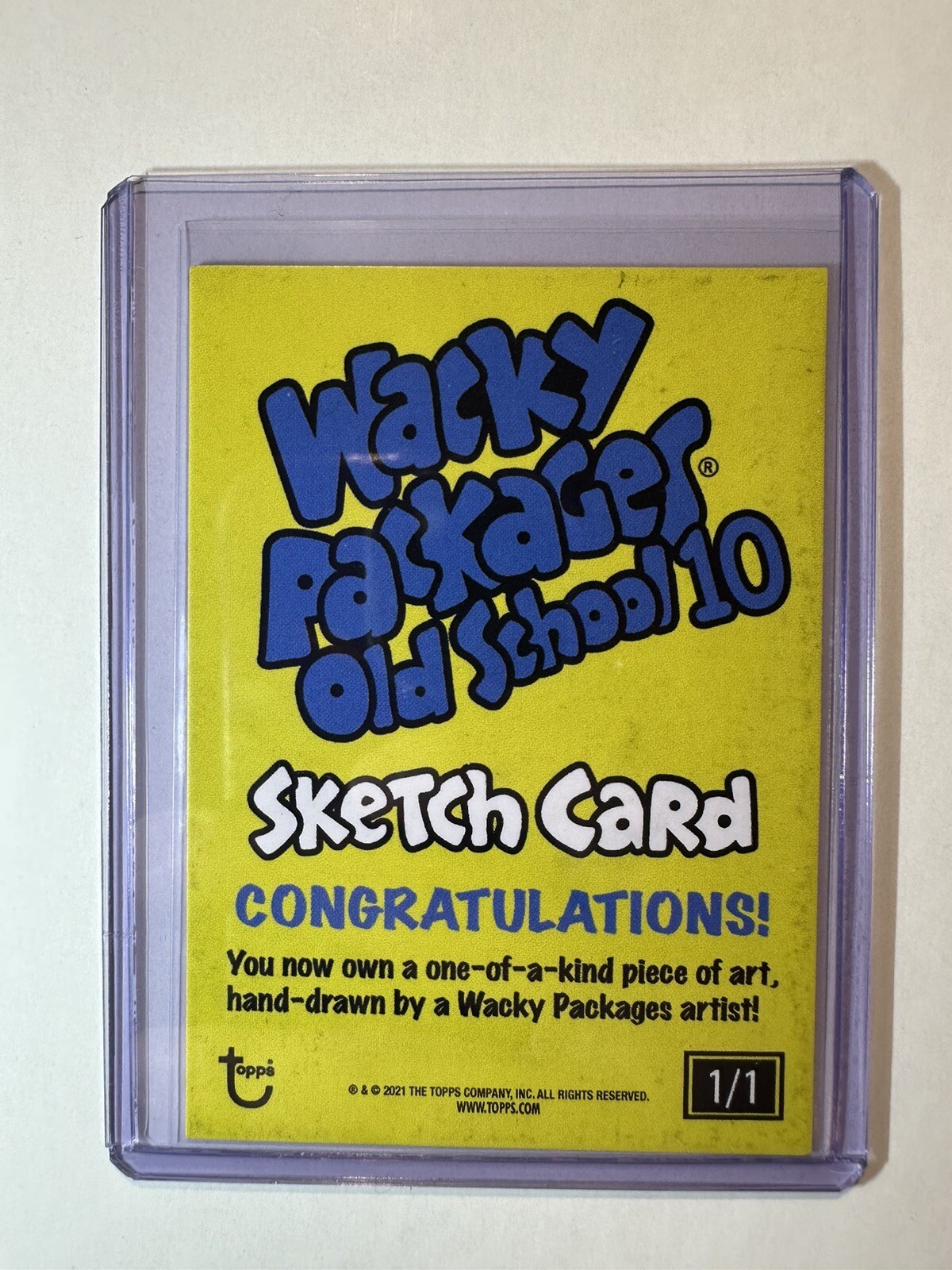 2021 Wacky Packages Old School 10 Screamsicle Sketch Artist Gavin