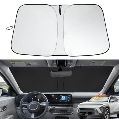 Fit 2024 2025 Hyundai Kona Front Window Windshield Sunshade Cover Visor UV Block