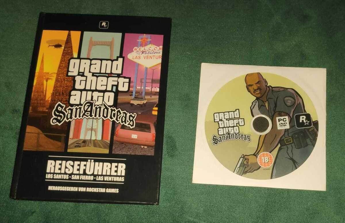 Grand Theft Auto SAN ANDREAS - COMPLETE PC DVD Video Game - German Guide  Version