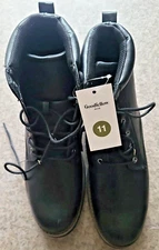 Woman Jeffrey Lug Combat Boots - Goodfellow & Co Black 11 MSRP $44.99