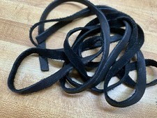Two 2 Black Color Tanned Deer Leather Lace 72" X 1/4 "  3 Oz.