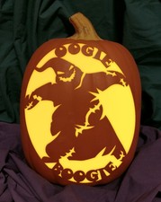 Nightmare Before Christmas Oogie Boogie Carved Foam Permanent Pumpkin