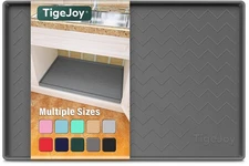 Under Sink Mat for Kitchen Cabinet 34" x 22" Upgraded Thick Silicone Waterproof