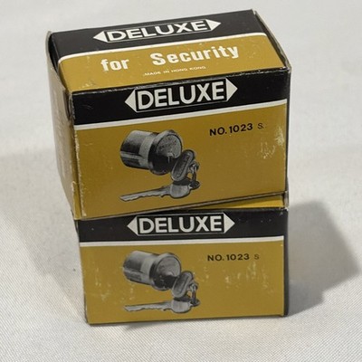 Lot of 2 Deluxe Solid Brass Mortise Cylinders - No. 1023 S - Keyed Alike - NEW