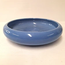 Vintage Haeger Pottery Blue Low Profile Planter Bowl Mid Century Modern MCM