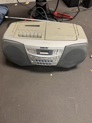 Sony CFD-S22 CD AM/FM Radio Cassette Mega Bass Boombox - Tested Works