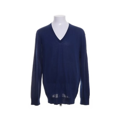 Ermenegildo Zegna, Pullover, Größe: 56, Blau, Leinen, Einfarbig, Feinstrick #ywy