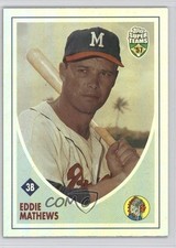 2002 Topps Super Teams Retrofractor 406/1957 Eddie Mathews #34 HOF a8a