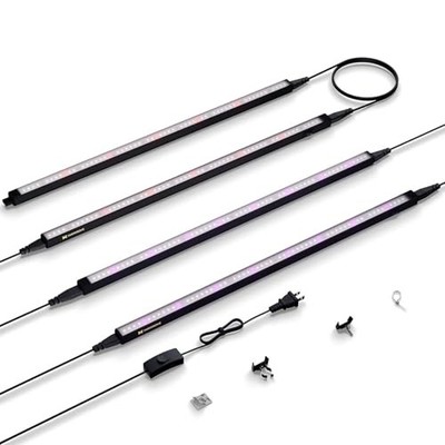 Grow Lights for Indoor Plants, Tunable Spectrum 2FT 2ft-black Cover Red+Purple