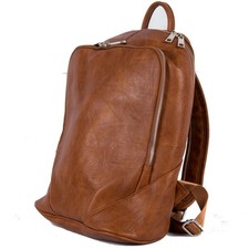 Zaino Uomo Elegante Vintage Lavoro Viaggio Zainetto Color Cuoio Ufficio Moto