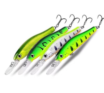 4 Piece Set Hooked Fishing Bait/Lures 65mm 5.5g 10 Different Styles Brand New