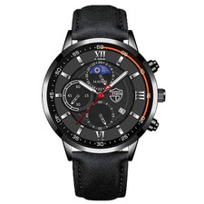 Luxury fashion men's sports watches men business stainless steel quartz watches