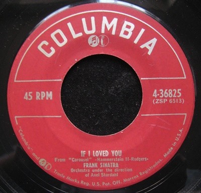 Frank Sinatra, If I Loved You / You'll Never Walk Alone, (7'', Single), VG+, 3584