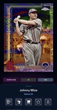 DIGITAL TOPPS BUNT Johnny Mize GILDED 25 SUPER RARE Read