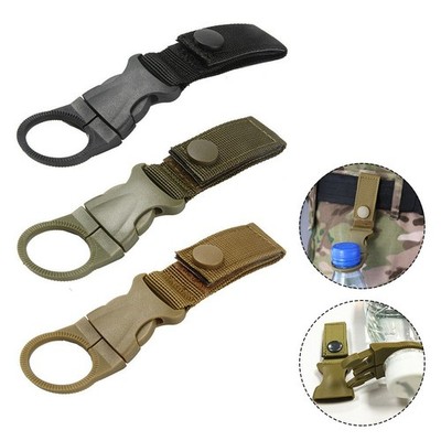 2* - Water Bottle Holder Clips Nylon Webbing Buckle Hooks Climbing Waist Belt