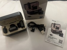 Wireless Lavalier Microphone for iPhone Mic 2 2 TX  1 RX  Charging Case 