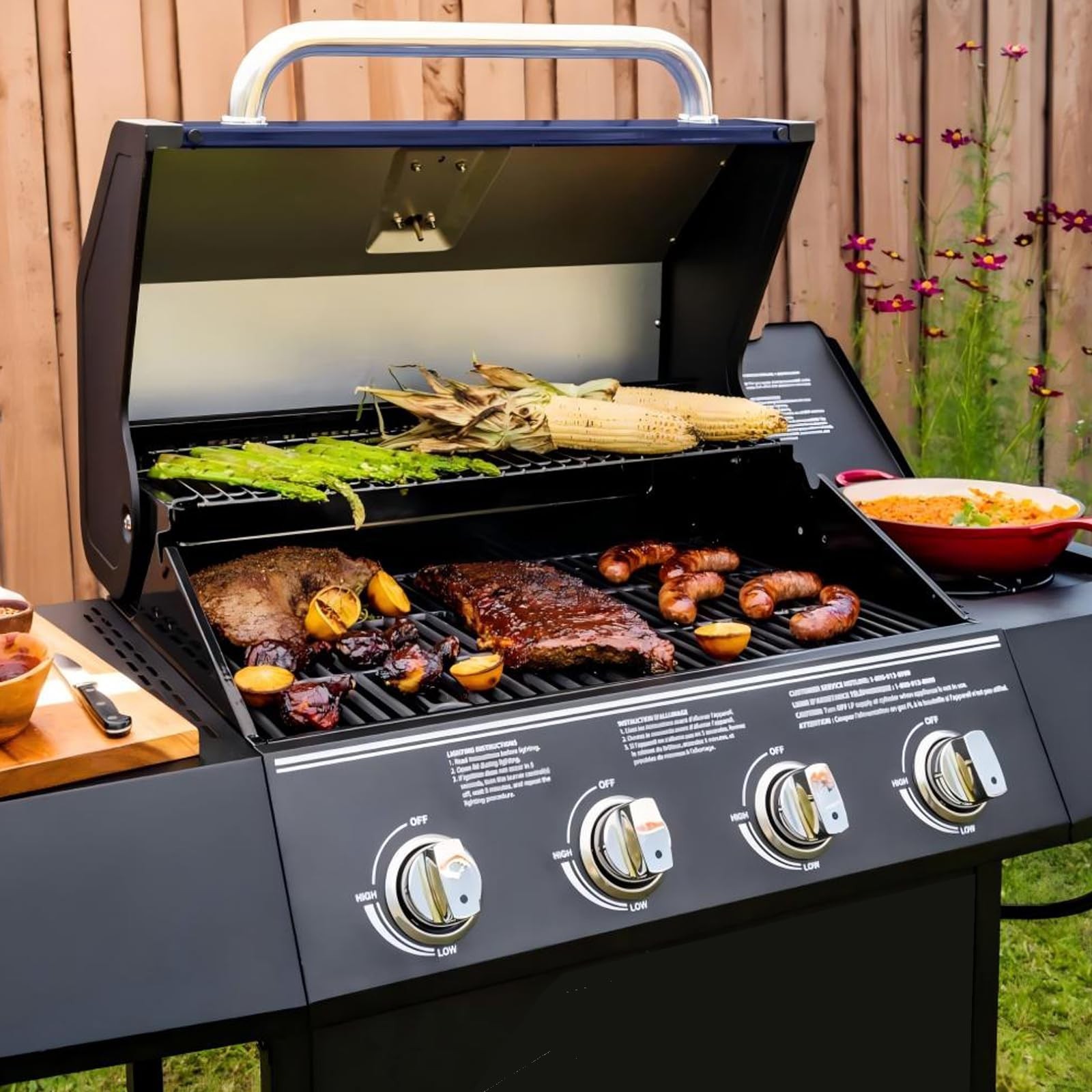 Grill Parts Kit for Expert Grill 4 Burner 720-0789H, Grill Grate, Heat Shield...