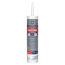 Ge 2749484 Silicone Sealant, 10 Oz, Cartridge, White, Silicone Base, Tub  Tile