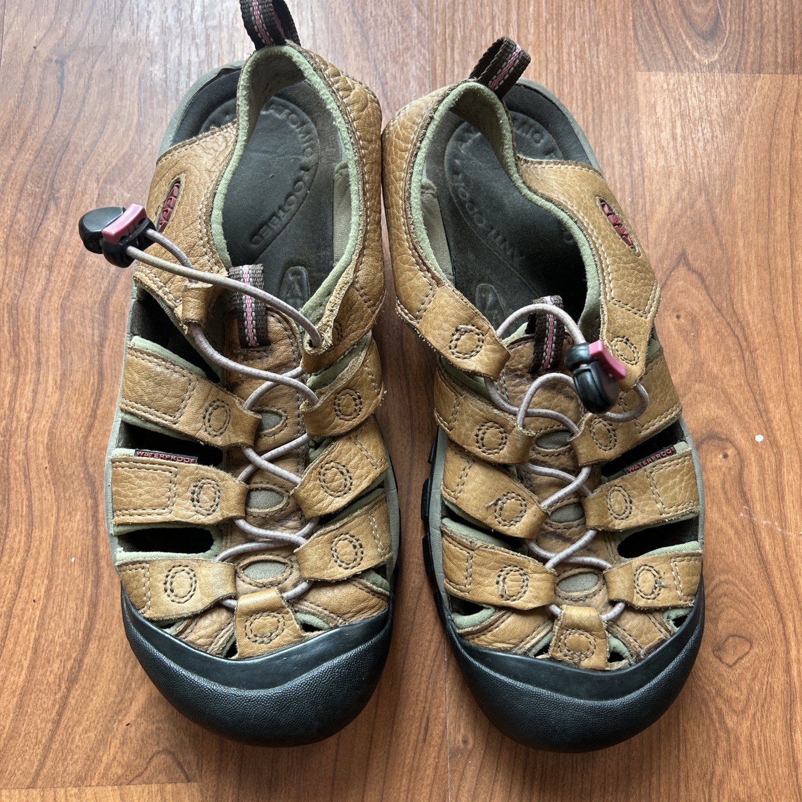 Sandali Keen donna taglia 9 5 grigi escursionismo impermeabili punta chiusa cinturino outdoor.