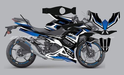 Kawasaki NINJA500 Motorcycle Blue Graphic Decal Set Sticker kit | eBay