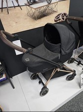 Image of Cybex Mios Stroller And Carrycot - Rose Gold / Sepia Black - Ex Display
