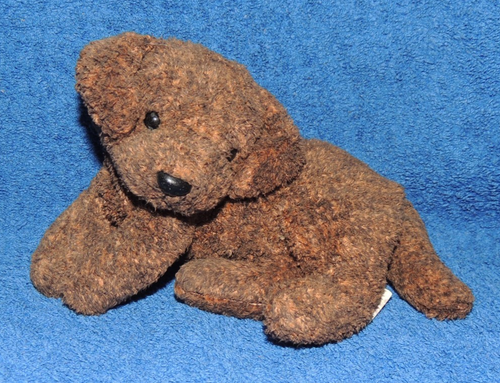 Original Ty Beanie Baby FETCHER braune Hund OHNE Tag