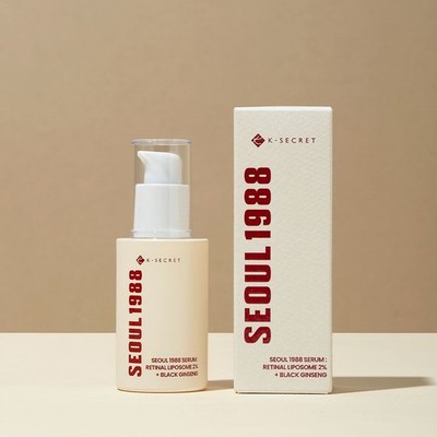 KSECRET Seoul 1988 Serum: Retinal Liposome 2%+Black Ginseng 30ml Korea cosmetic