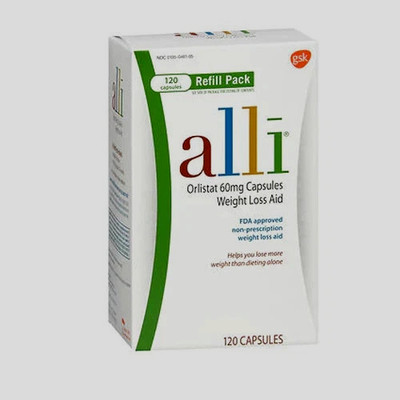 Orlistat Weight Loss Aid Refill Pack 120 Capsules 60 Mg in USA