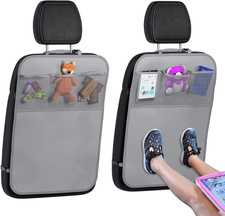 Back Seat Cover for Kids  3 Pocket Storage Organizer, 2 Pack X-Large Multifunct