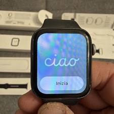 Apple Watch Series 4, 44mm CELLULAR Alluminio e cinturino nero XL/l e Taglia M