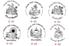 Custom Trodat Book Embosser -From the Library of Hand Held Embosser Gift Embosse