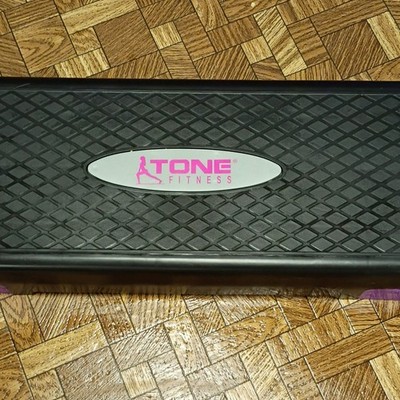 Tone Fitness Non-Slip Aerobic Step Platform, Plastic, Black/Purple