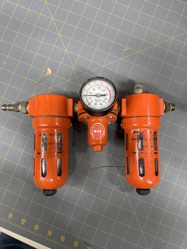 MAP Mechanics Air Power Filter Regulator Lubricator FRL Assembly 150 PSI