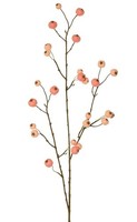 Artplants KüNstlicher Zweig Zierapfel Nongir Mit FrüChten, Hellrosa, 90Cm