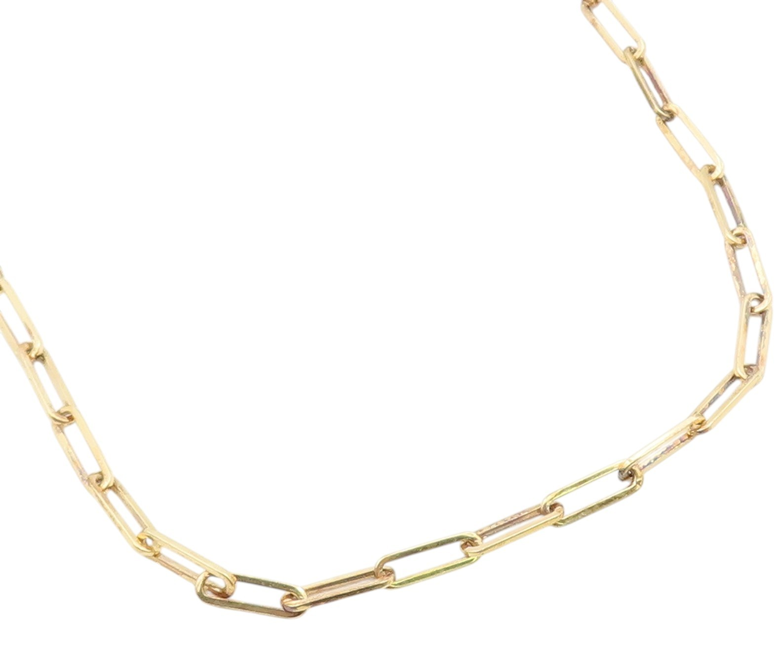 925 Sterling Silver Vintage Necklace Gold Plated Interlocking Oval Chain  NE4934