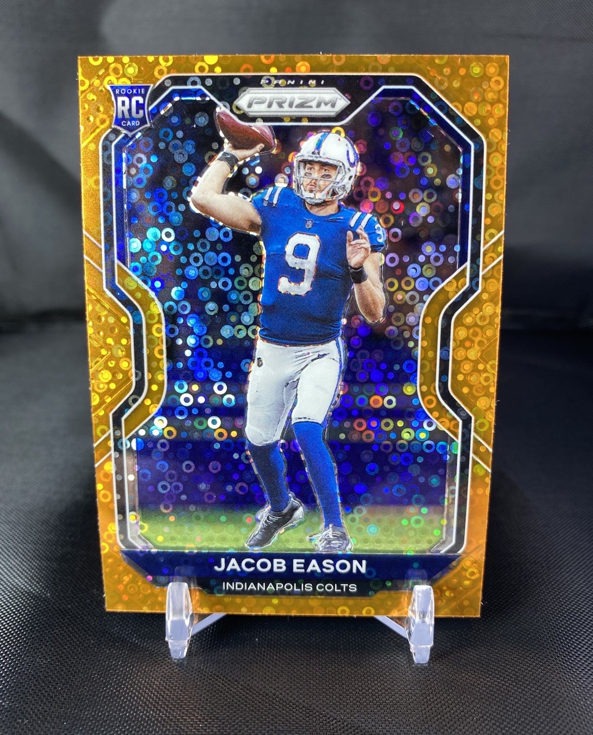 2020 Panini Prizm Jacob Eason Orange Disco Prizm Rookie RC #331 Colts