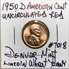 1950 D American Cent Beautiful Uncirculated Red Lincoln Wheat Penny Denver Mint