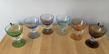 (6) Copas de cóctel Morgantown Chanticleer Gallo TODOS LOS COLORES DIFERENTES