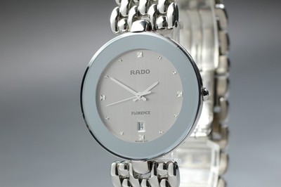 [Near MINT] Rado Florence Black 129.3742.4 Stainless Steel Quartz Ladies Watch