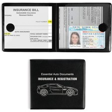 Car Registration and Insurance Card Holder Vehicle Glove Box Organizer Document