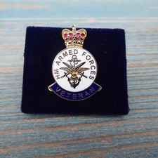 HM Armed Forces Veteran Enamel Pin Badge with display  no box