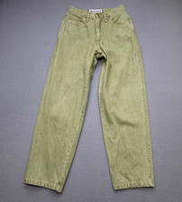 Vintage PIRATE Denim Jeans Men's Size 32x32 Fits (30x31) Green Denim Made In USA