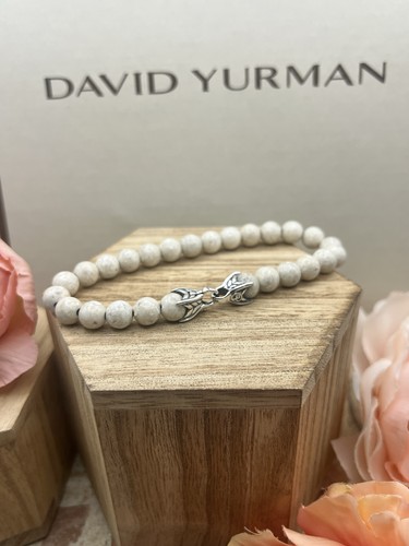 David Yurman Sterling Silver Riverstone Bead Ball Bracelet 8mm