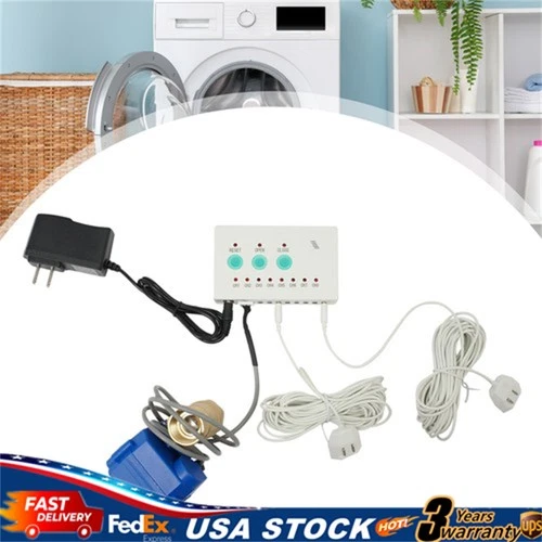Automatic Water Leak Detector Water Leak Monitor w/ Sensors & Stut-off Valve USA