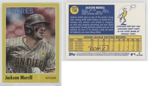 2024 Topps Archives 1970 Topps Yellow Foilboard Jackson Merrill #156 Rookie RC