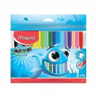 Colorpeps Ocean Filzstifte, 18er Set - Waschbar, Sicher, Langlebig