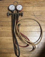 Vintage Robinair R-22/12 A/C Manifold Gauge Set w/Hoses Made In The USA Quality